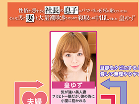 性格が悪すぎる社長の息子のパワハラに必死に耐えていたが、そんな男に妻は大量潮吹きさせられて寝取られ中出しされた　皇ゆず サンプル動画サムネイル